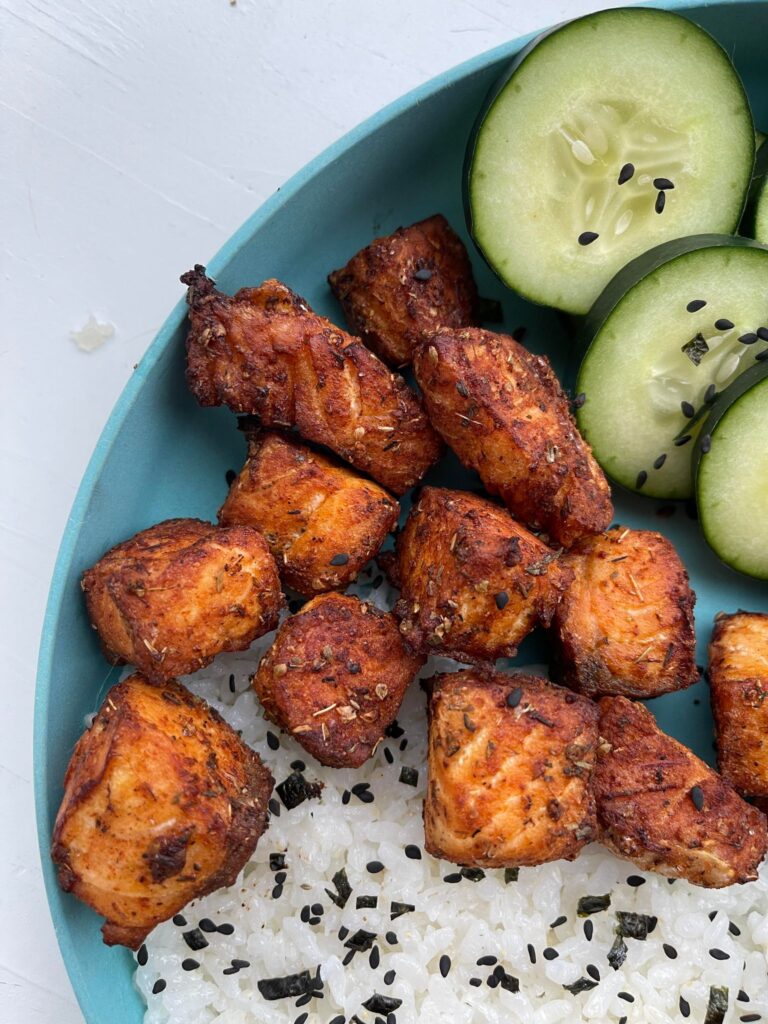 air fryer salmon bites